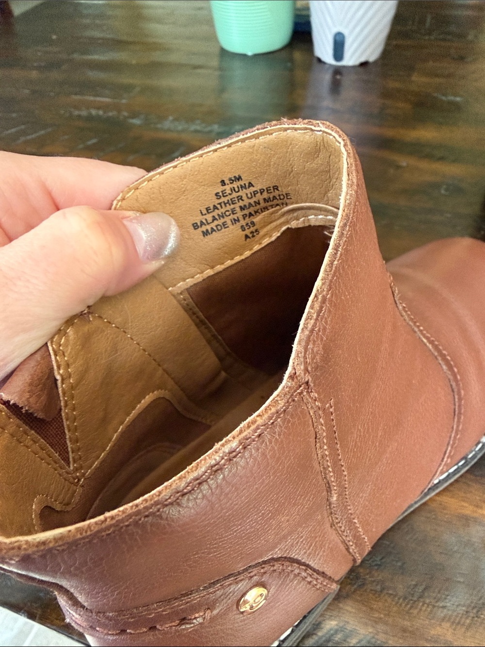 Easy Spirit Brown Leather Ankle Boots for women - Picture 4 of 7